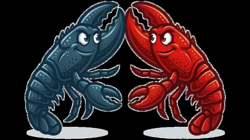 Two lobsters high-five — AgentsMem